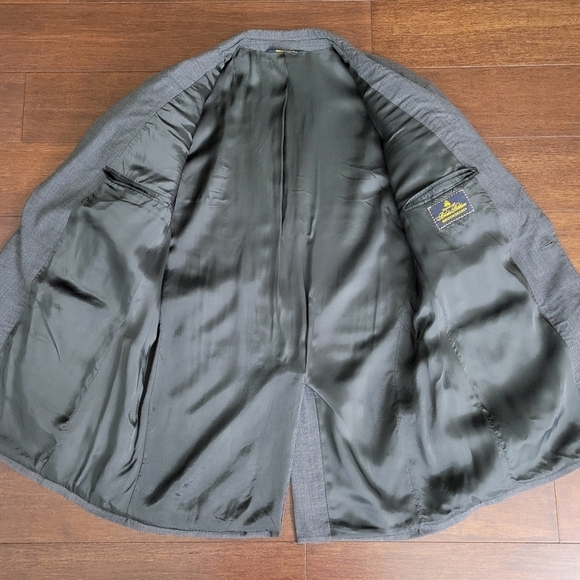 Brooks Brothers Brooksease Gray Wool 2-Button Blazer Suit Jacket Men's Size 42R - Picture 4 of 7